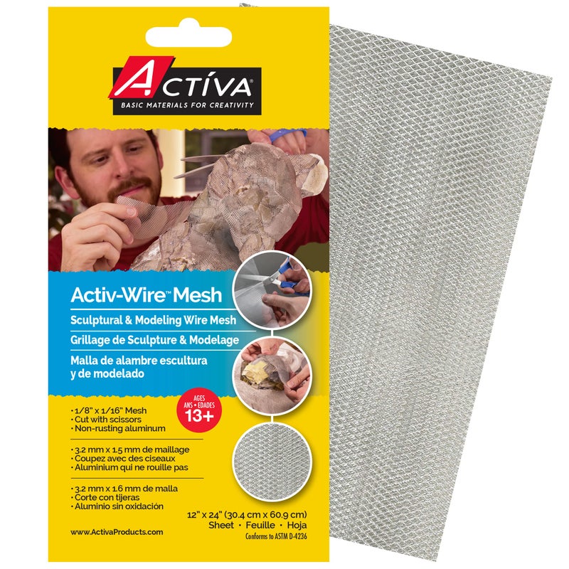 Activa Activ-Wire Small Weave Mesh Sheet, 12-in x 24-in | Oven-Safe & Perfect for Sculptural Support, Arts & Crafts - Image 1